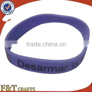 Cheap no Minimum Free Shipping Custom Silicon 1 Inch Wristband Custom for Sport Event thumbnail-3