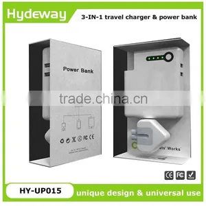 Universal Wall Charger With Battery Portable Phone Charger HY-UP015 AC Plug Travel Charger thumbnail-4