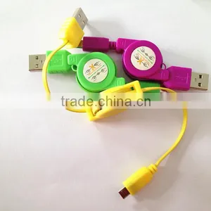 CE ROHS Approved Retractable Data Cable for Mobile Phone thumbnail-2