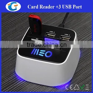 Hot Sale USB 2.0 Cube Hub Combo Card Reader thumbnail-2