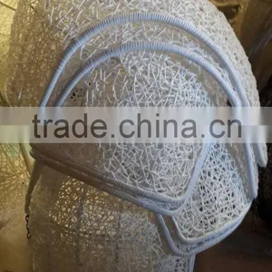 Indoor White Rattan Swing Chair for Living Room (YPS086) thumbnail-4