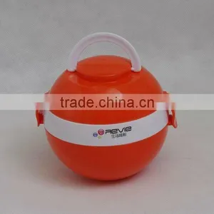 Ball-shaped Double Layers Plastic Lunch Box With Handle(S & L) thumbnail-1