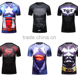 Women Custom Fashion T-shirt 3d Sublimation Printing Polyester t Shirt 2016 Wholesale Men Clothing thumbnail-1