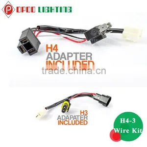 Waterproof H4-3 hi Low Beam Auto Wiring Harness for Led Bar thumbnail-2