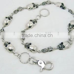 Men's Waist Chain With Ghost Head Carabiner Ring thumbnail-1
