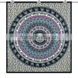 Elephant Mandala Tapestry Indian Tapestry Bedspread Bohemian Hippie Tapestry Beach Throw Indian Mandala Tapestry Wall Hanging thumbnail-1