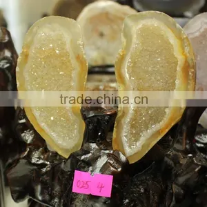 Hot Sale Nature Fantastic Twins Heart Agate Treasure Basin thumbnail-3