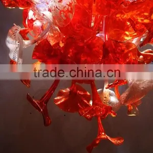 Hand Blown Glass Chandelier Decoration XO-20150619 Modern Glass Chandelier From Famous Chinese Glass Artist Mr Ou LianHua thumbnail-2