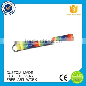 Custom Promotion Good Price Polyester Lanyard Strap Keychain thumbnail-2