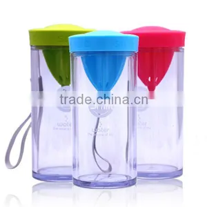 Ultra Clear Water Infuser Bottle Plastic , Lime/orange/lemon Bottle With Squeezer 350ml thumbnail-4