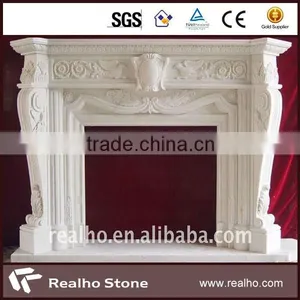 Craved Marble Fireplace thumbnail-1