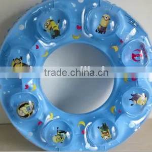 Full Print Kids Swimming Ring, Transparent Blue Crystal Water Float Ring thumbnail-1