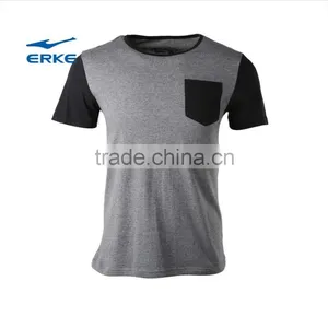 ERKE 2015 Summer Man Casual T-shirt Round Neck T-shirt Full Cotton t Shirt for Boy Cheap t Shirt Wholesale/OEM thumbnail-3