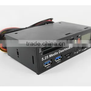 PCIe to USB 3.0 HUB USB2.0 All-in-one Card Reader 5.25 Media Dashboard Pannel thumbnail-2