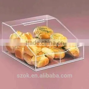 High Class Fahionable Clear Small Acrylic Bread Display Case Factory Hot Sale thumbnail-1
