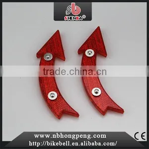 Adjustable Mountain Plastic Red Rear Carrier Bicycle Spoke Wheel Reflectors thumbnail-1