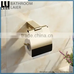 Promotional Classic-Style Covered Zinc Alloy Gold Finishing Bathroom Accessories Wall Mounted Toilet Paper Holder thumbnail-2