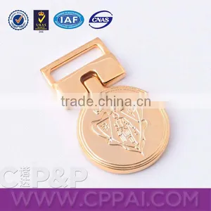 Hot Gold Custom Round Metal Zipper Puller for Garment Accessory thumbnail-1