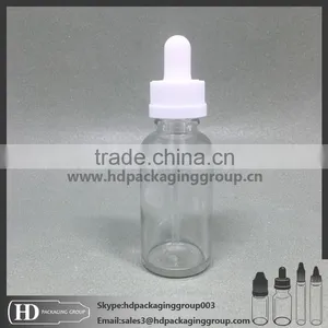 HD 30ml Clear Eliquid Glass Bottles With Point Pipette Crc Glass Dripper Top thumbnail-1