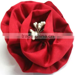Handmade Satin Red Rose Wedding Flower thumbnail-1
