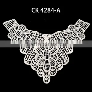 Customized Crochet Cotton Printed Lace Fabric Collar Neck Designs thumbnail-5
