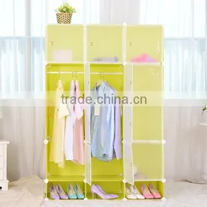 Assembly Almirah Clear Plastic,fashion Bedroom Almirah Design With 6 Cube and 2 Wardrobe Rack thumbnail-2