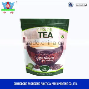 Aluminum Foil Moisture Proof Custom Resealable Heat Seal Compound Stand up Empty Tea Bag thumbnail-1