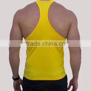 100% Polyester Y-back Mens Gym Singlet With Custom Printing,Top Quality Wholesale Gym Singlets,Stringer Vests,Gym Vests. thumbnail-1