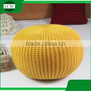 Wholesale Living Room Home Office Bed Homeware Round Soft Indian Moroccan Ottoman Crochet Knitted Pouf Japanese Tatami Mat thumbnail-5
