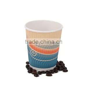 AAAAA Quality Biodegradable Disposable Bulk Paper Coffee Cups With Logo thumbnail-3