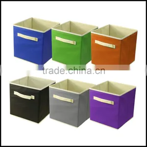 Foldable Fabric Storage Box With Flat thumbnail-1
