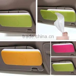 CY050 Sun Visor Car Tissue Box Plastic Tissue Holder Case thumbnail-1