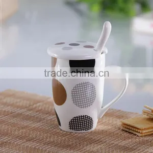 Custom Print Ceramic Coffee Mug With Cap thumbnail-1