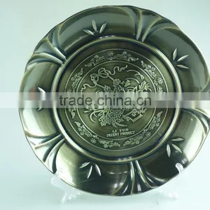 2015 Hot Selling Multi Size Stainless Steel Decorative Flower Plate, Dinner Round Plate With3 Clour thumbnail-3