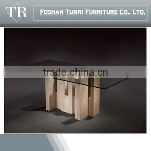Simple Design Stone Console Table With Tempered Glass thumbnail-2