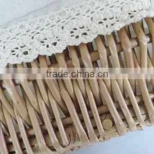 Food Safe Grade Woven Fruit Tray Wicker Rattan Bread Basket With Handle thumbnail-4