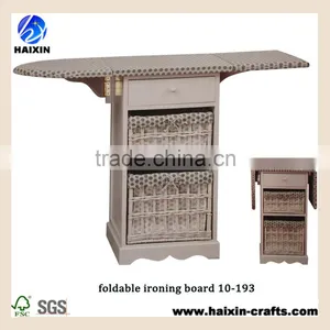 Folding Wooden Ironing Board in Cabinet thumbnail-1