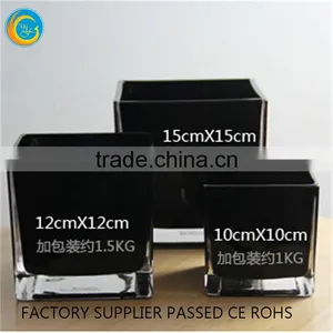 Square Glass Vase Wholesale for Homedecoration thumbnail-1