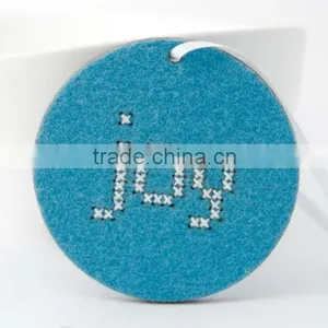 Hot Sale Eco Friendly New Products Promotional Gift Cute Felt Scrapbooking Fabric Joy Circle Hanger With Word on Express thumbnail-1
