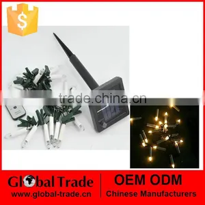 G0051 20-LED Remote Control Solar Fairy String Yellow LED Garden Outdoor Party WED LIGHTS thumbnail-1