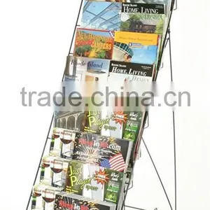 Outdoor Floor Standing Custom Made Metal Wire Folding Magazine Rack thumbnail-1