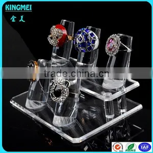 Popular Hot Sell 2 Tier Clear Acrylic Ring Display Holders thumbnail-5