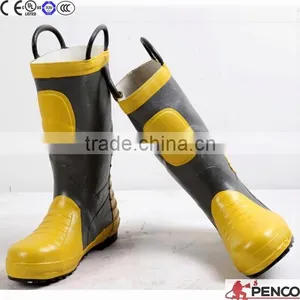 Fireman Firefighter Steel Toe Rubber Foot Protected Recuse Safety Shoes Rubber Preventing Hurt Boots Working Boot thumbnail-2