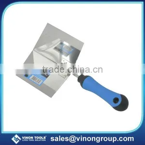 Stainless Steel Insidel/Outside Corner Trowel W/TPRsoft Grip Handle, Brick Trowel, Gauging Trowel thumbnail-1