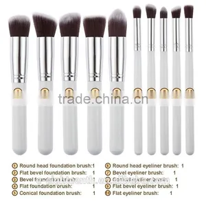 10PCS Make up Brush Set Wood CLASSY SOFT MAKEUP BRUSHES PROFESSIONAL COSMETIC MAKE UP BRUSH TOOL SET for Eyeshadow Eyeliner Lip thumbnail-1