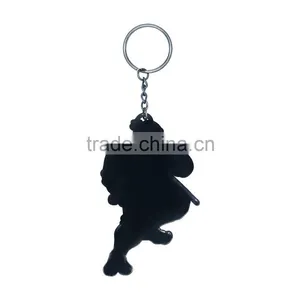 China Factory Wholesale Rubber Custom Decorating Pvc Silicone Keychain Keyring Gift thumbnail-2