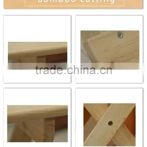 China Manufacture Furniture Natural Dining Table Wooden Folding Table Folding Wooden Dinner thumbnail-2