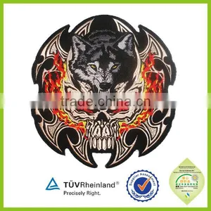 Custom Stick-on Embroidered Animal Shape Wolf Patch for Clothing thumbnail-2