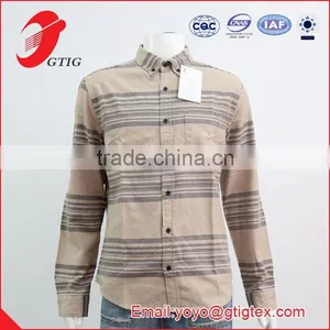 100% COTTON MEN LONG SLEEVE WOVEN CAUSUAL SHIRTS, TWIESTED YARN thumbnail-1