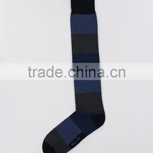 Autumn Winter Season 200 Needles Melanged Cotton Yarn Knee High Socks Men thumbnail-3